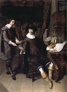 Rembrandt, Constantijn Huygens and His Secretary